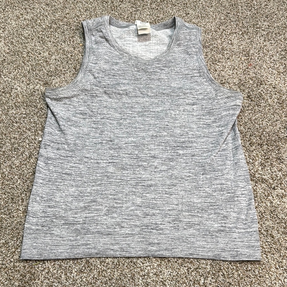 Athleta Gray Sleeveless Crew Neck Tank Top with Boxy Relaxed Fit